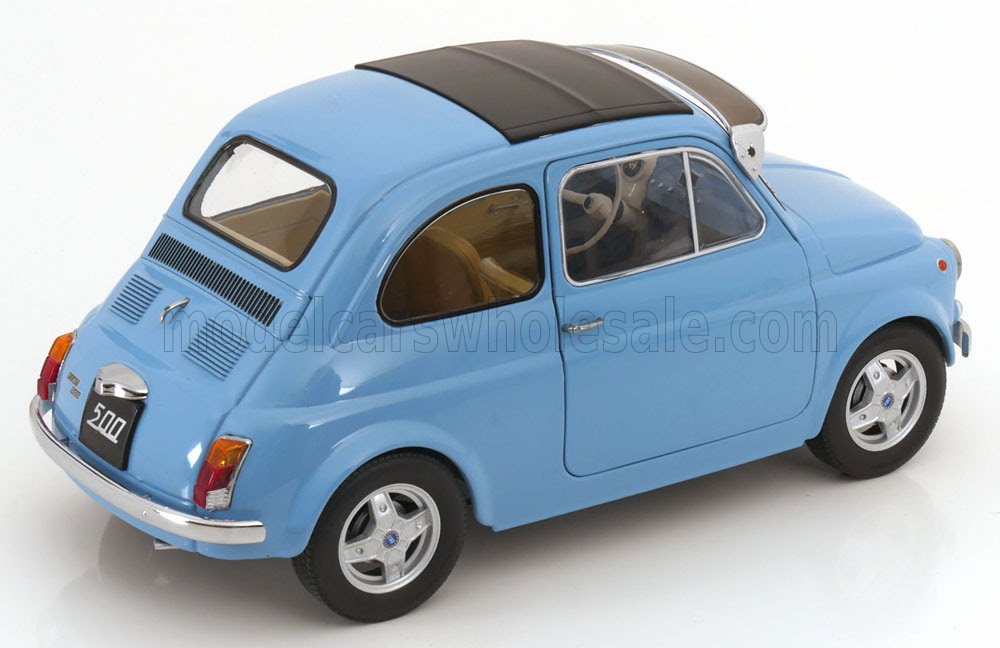 KK-SCALE - 1/12 - FIAT - 500 F CUSTOM WITH ABARTH RIMS 1968 - LIGHT BLUE