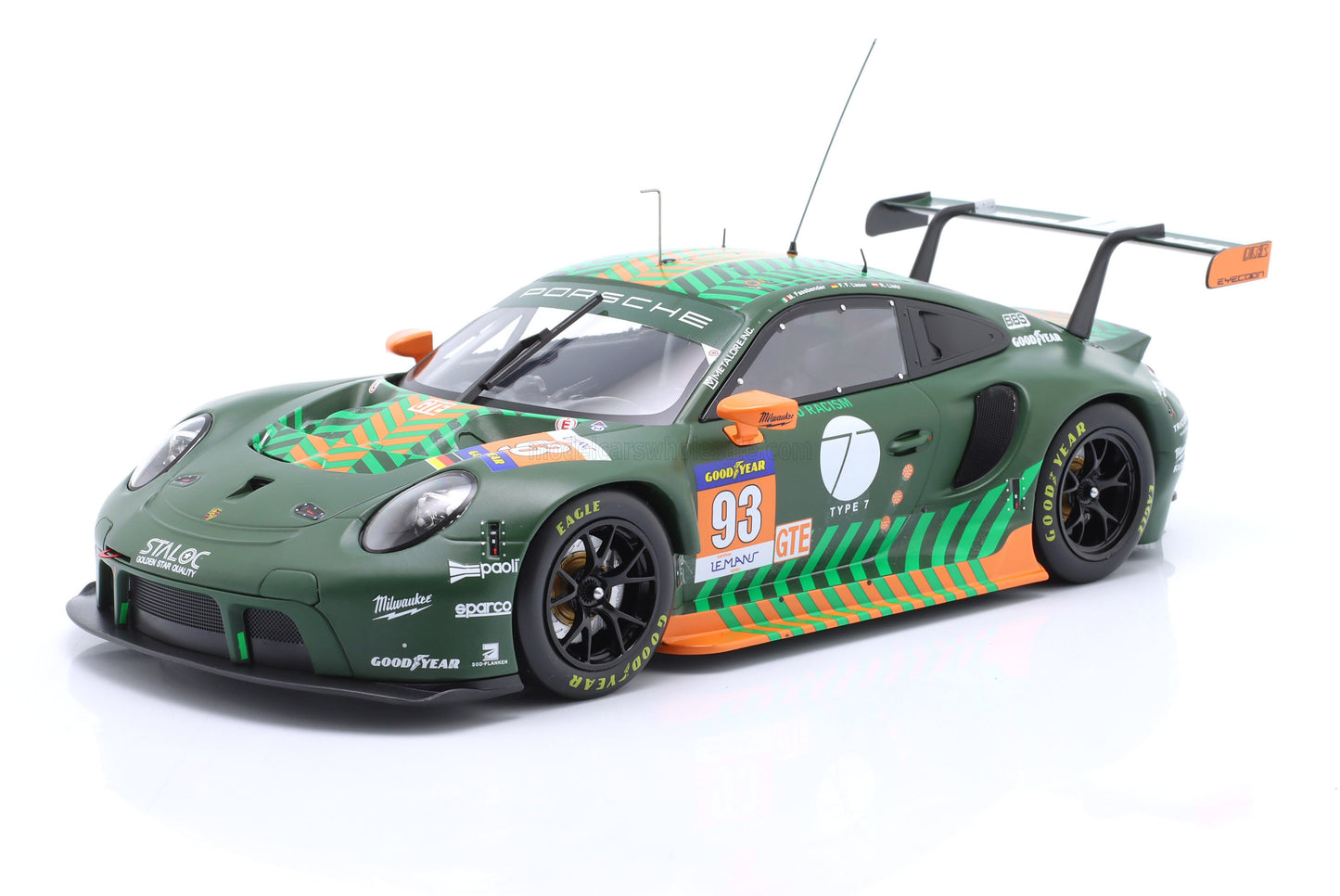 IXO-MODELS - 1/18 - PORSCHE - 911 991-2 RSR TEAM PROTON COMPETITION N 93 ELMS 2021 MICHAEL FASSBENDER - RICHARD LIETZ - FELIPE FERNANDEZ LASER - GREEN