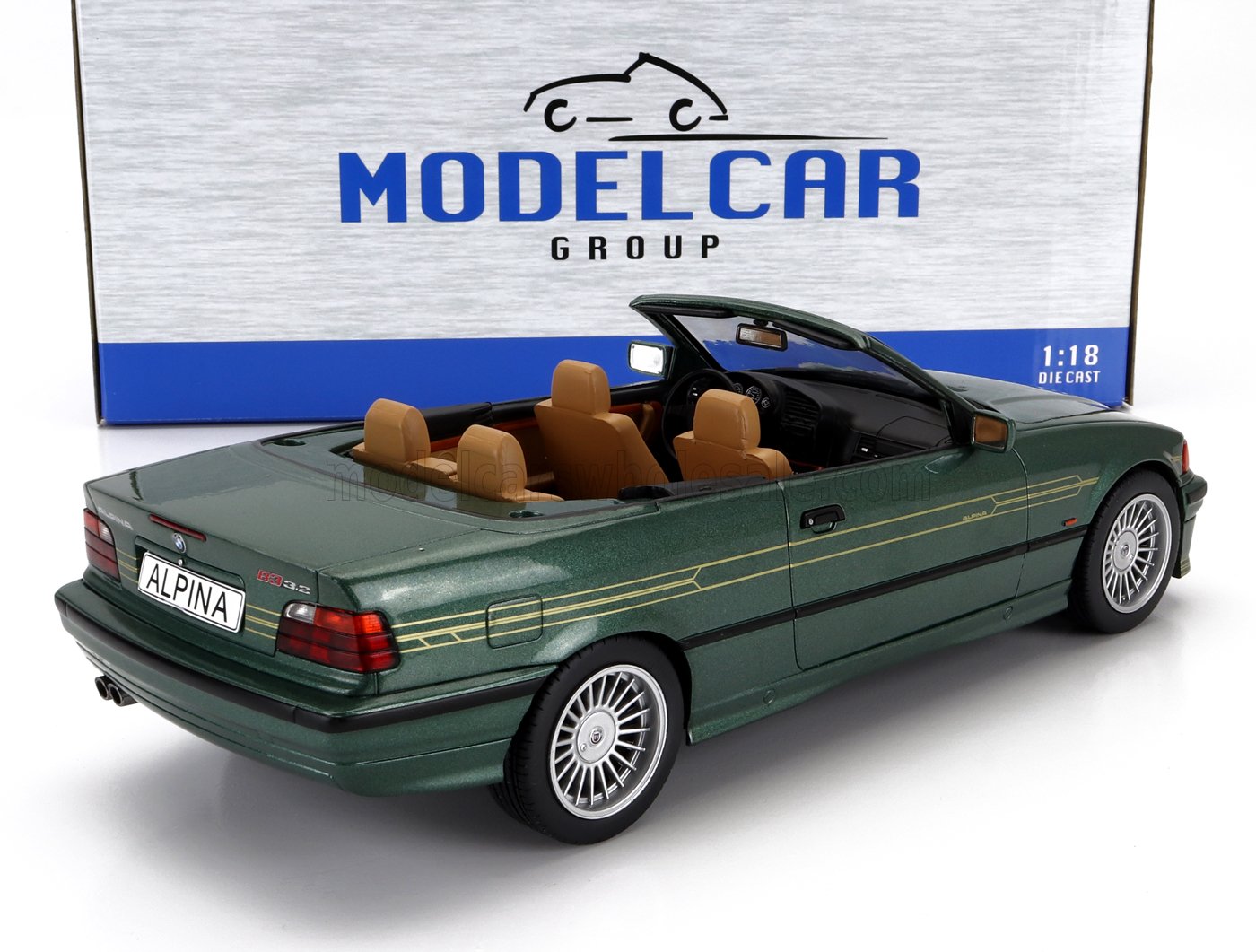 MCG - 1/18 - BMW - 3-SERIES B3 3.2 (E36) ALPINA CABRIOLET 1995 - GREEN