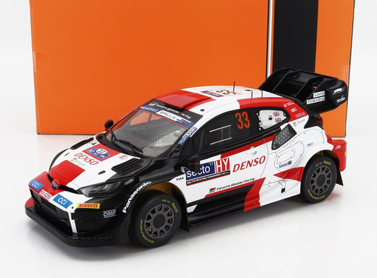 IXO-MODELS - 1/18 - TOYOTA - YARIS GR HYBRID RALLY1 TEAM TOYOTA GAZOO RACING WRT N 33 WINNER RALLY FINLAND 2023 ELFYN EVANS - SCOTT MARTIN - WHITE RED BLACK