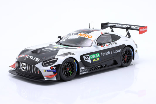 IXO-MODELS - 1/18 - MERCEDES BENZ - AMG GT3 EVO TEAM WINWARD N 22 WINNER RACE 2 ASSEN DTM 2021 LUCAS AUER - WHITE BLACK