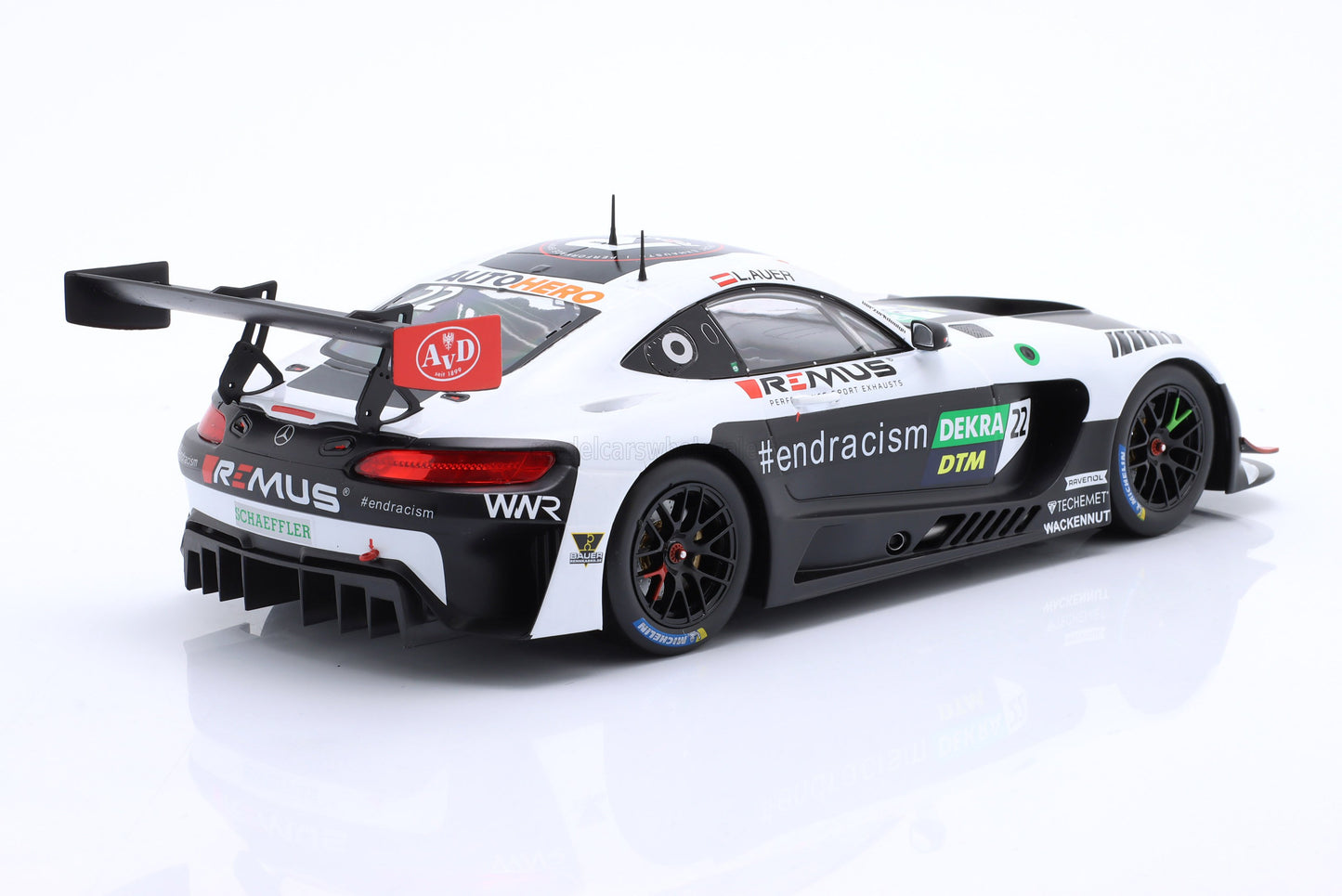 IXO-MODELS - 1/18 - MERCEDES BENZ - AMG GT3 EVO TEAM WINWARD N 22 WINNER RACE 2 ASSEN DTM 2021 LUCAS AUER - WHITE BLACK