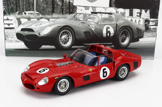 WERK83 - 1/18 - FERRARI - 330 TRI/LM SPIDER 4.0L V12 TEAM SPA FERRARI SEFAC N 6 WINNER 24h LE MANS 1962 OLIVER GENDEBIEN - PHIL HILL - RED