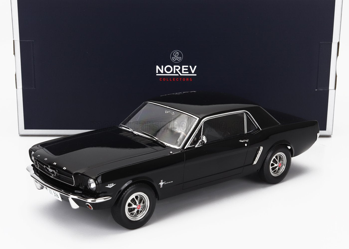 NOREV - 1/18 - FORD USA - MUSTANG COUPE HARD-TOP 1965 - BLACK