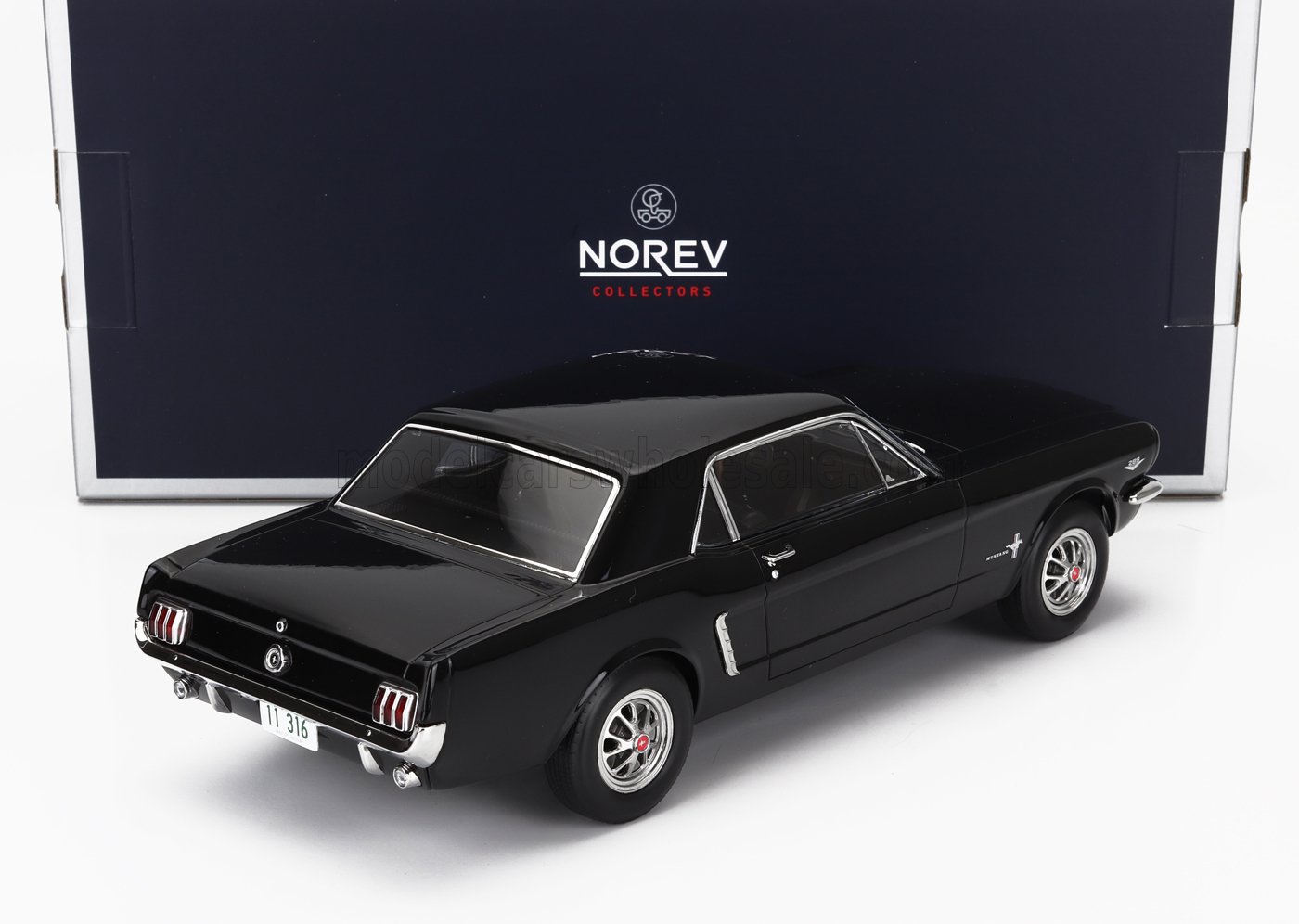 NOREV - 1/18 - FORD USA - MUSTANG COUPE HARD-TOP 1965 - BLACK