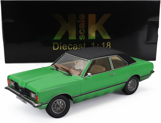 KK-SCALE - 1/18 - FORD ENGLAND - TAUNUS GXL (dirty version) WITH VINYL ROOF - BANG BOOM BANG MOVIE 1971 - GREEN MATT BLACK