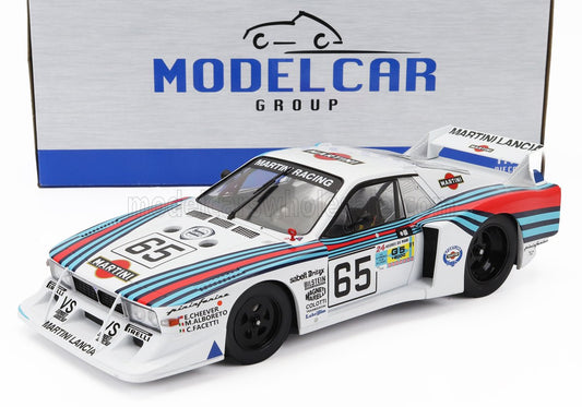 MCG - 1/18 - LANCIA - BETA MONTECARLO TURBO TEAM MARTINI RACING N 65 8th 24h LE MANS 1981 MICHELE ALBORETO - EDDIE CHEEVER - CARLO FACETTI - WHITE LIGHT BLUE