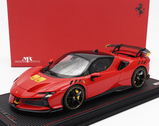 MR-MODELS - 1/18 - FERRARI - SF90 XX STRADALE 2024 - CON VETRINA - WITH SHOWCASE - ROSSO SCUDERIA - RED YELLOW BLACK