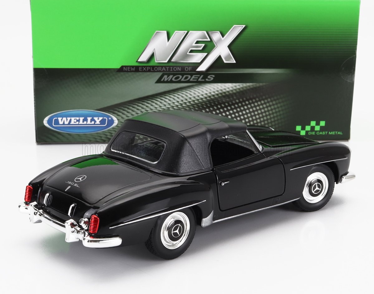 WELLY - 1/24 - MERCEDES BENZ - 190SL CABRIOLET CLOSED 1955 - BLACK