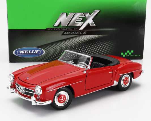 WELLY - 1/24 - MERCEDES BENZ - 190SL CABRIOLET OPEN 1955 - RED