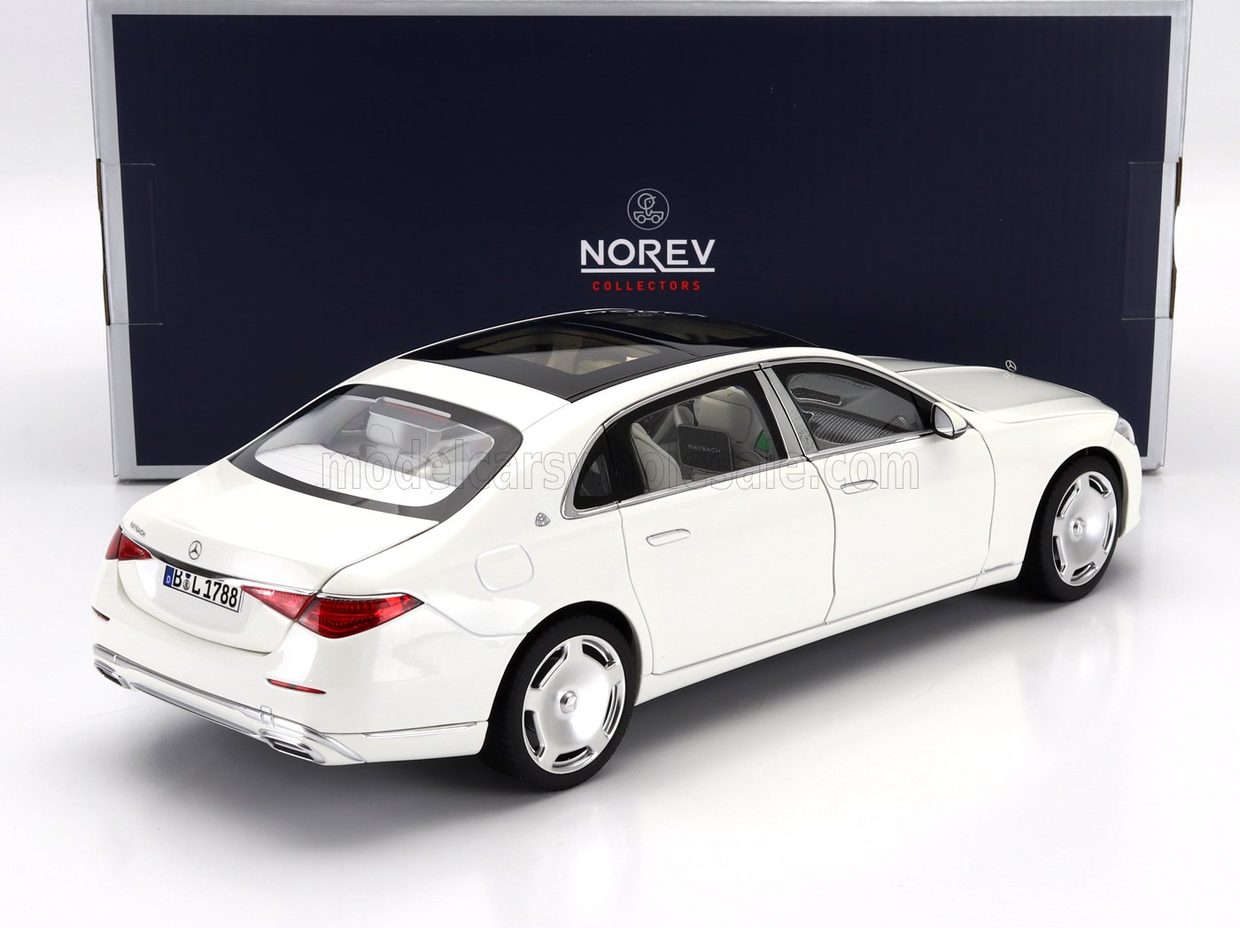 NOREV - 1/18 - MERCEDES BENZ - S-CLASS S680 MAYBACH (X223) 4-MATIC 2021 - DIAMOND WHITE MET