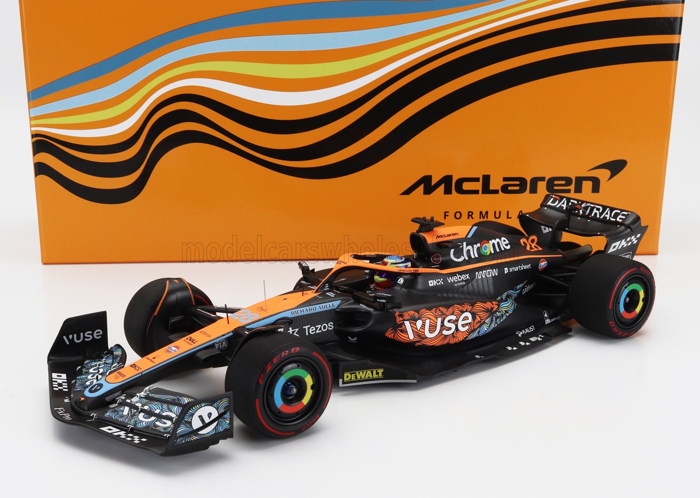 MINICHAMPS - 1/18 - McLAREN - F1 MCL36 MERCEDES TEAM MCLAREN N 28 TEST ABU DHABI 2022 OSCAR PIASTRI - ORANGE BLACK