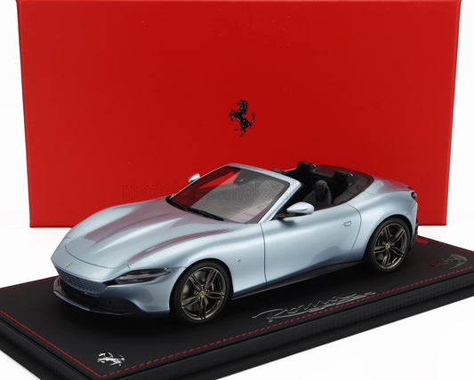 BBR-MODELS - 1/18 - FERRARI - ROMA SPIDER OPEN 2020 - CON VETRINA - WITH SHOWCASE - GRIGIO ALLOY - GREY