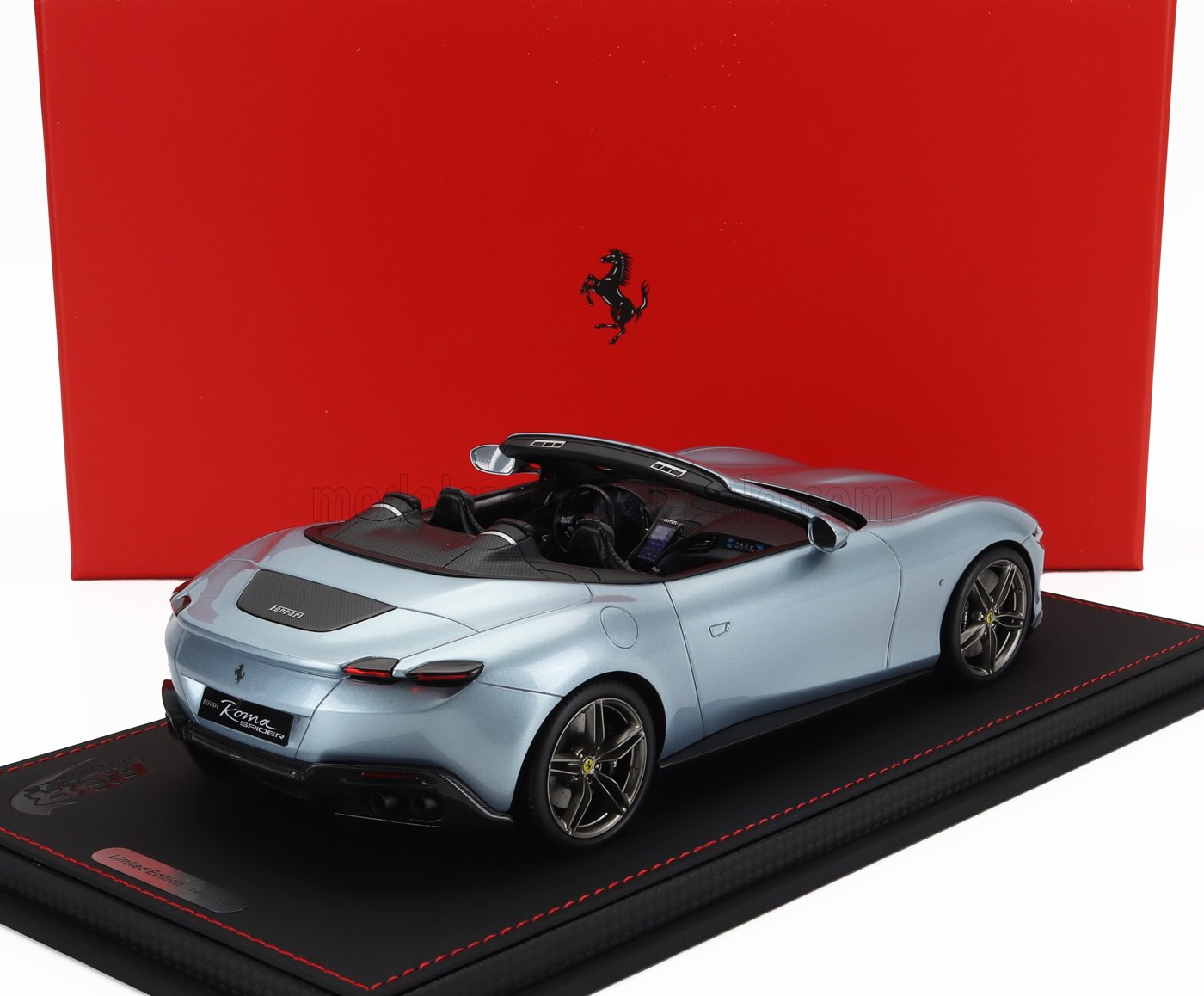 BBR-MODELS - 1/18 - FERRARI - ROMA SPIDER OPEN 2020 - CON VETRINA - WITH SHOWCASE - GRIGIO ALLOY - GREY