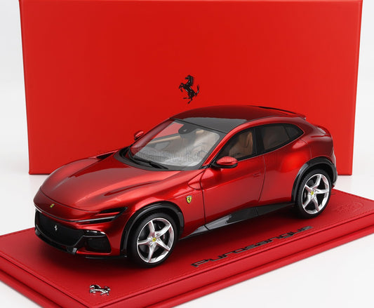 BBR-MODELS - 1/18 - FERRARI - PUROSANGUE SUV 2022 - CON VETRINA - WITH SHOWCASE - ROSSO PORTOFINO - RED MET