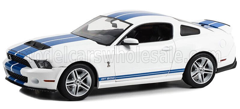 GREENLIGHT - 1/18 - FORD USA - MUSTANG GT500 COBRA COUPE 2011 - WHITE BLUE