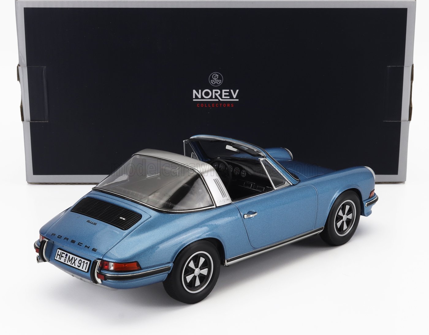 NOREV - 1/18 - PORSCHE - 911S 2.4 TARGA 1973 - BLUE MET