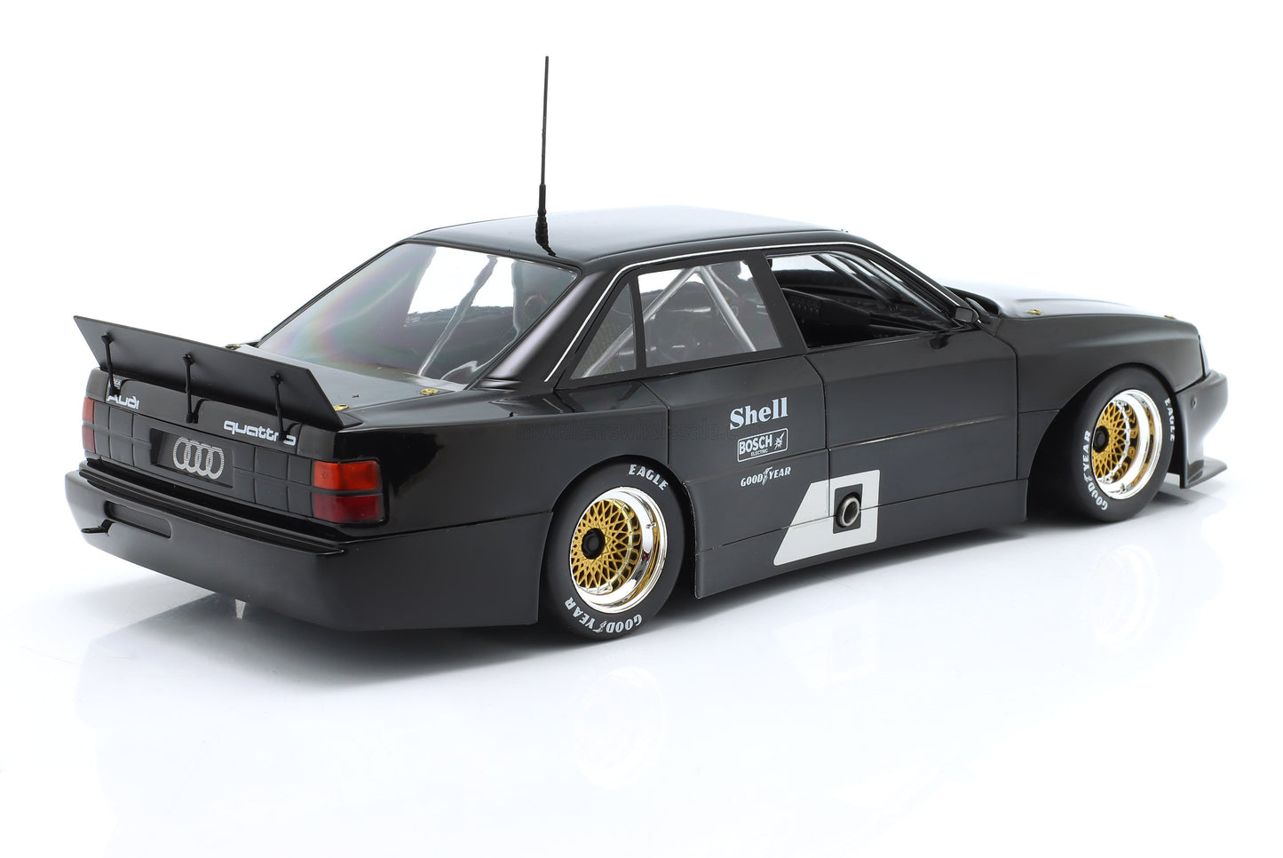 WERK83 - 1/18 - AUDI - 200 QUATTRO TEAM AUDI SPORT N 0 TEST CAR TRANS-AM 1987 HANS JOACHIM STUCK - WALTER ROHRL - HURLEY HAYWOOD - MATT BLACK