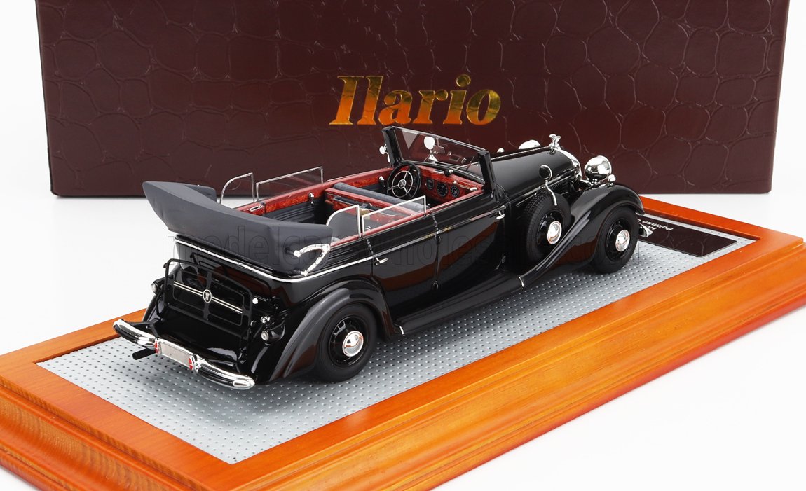 ILARIO-MODEL - 1/43 - HORCH - 951A PULLMAN ORIGINAL CAR CABRIOLET OPEN 1937 - BLACK