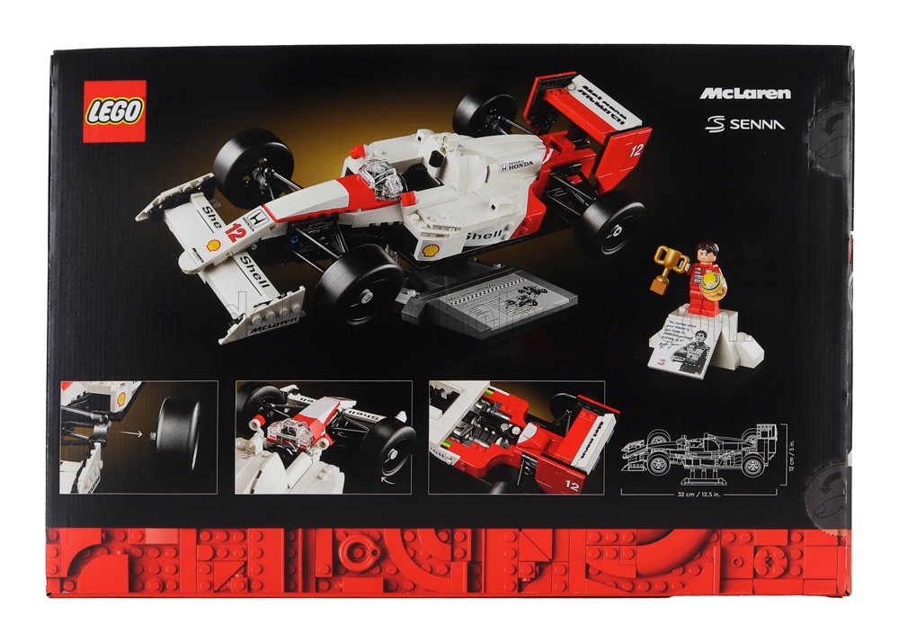 LEGO - 1/14 - McLAREN - F1 MP4/4 N 12 AYRTON SENNA 1988 WORLD CHAMPION - 693 PEZZI - 693 PCS - RED WHITE