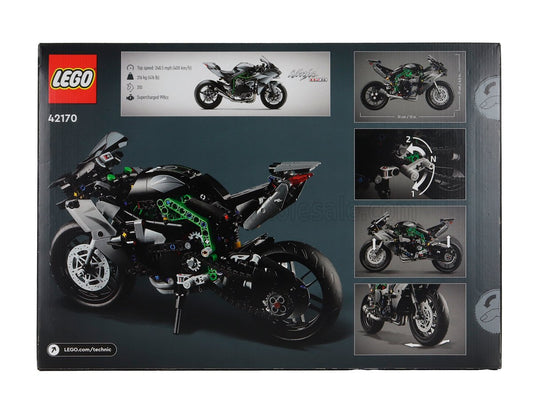 LEGO - 1/8 - KAWASAKI - LEGO TECHNIC - NINJA H2R - MOTORCYCLE - 643 PEZZI - 643 PCS - BLACK