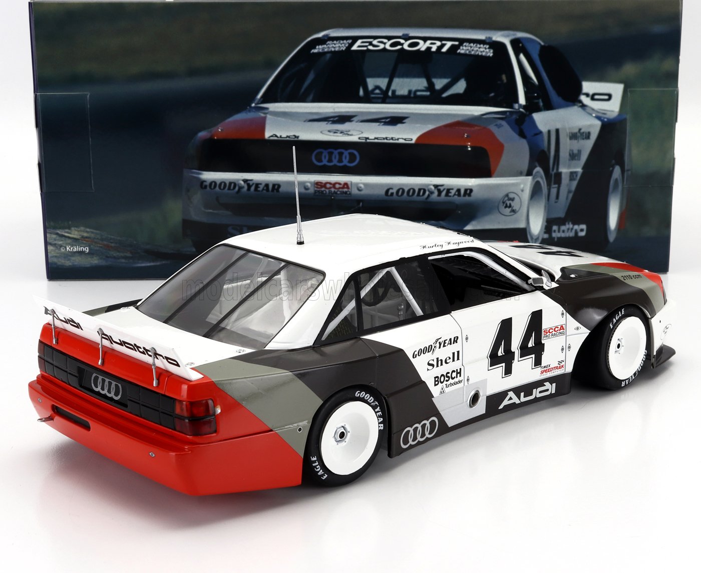 WERK83 - 1/18 - AUDI - 200 QUATTRO TEAM AUDI SPORT N 44 WINNER TRANS-AM DALLAS 1988 HURLEY HAYWOOD - WHITE GREY RED