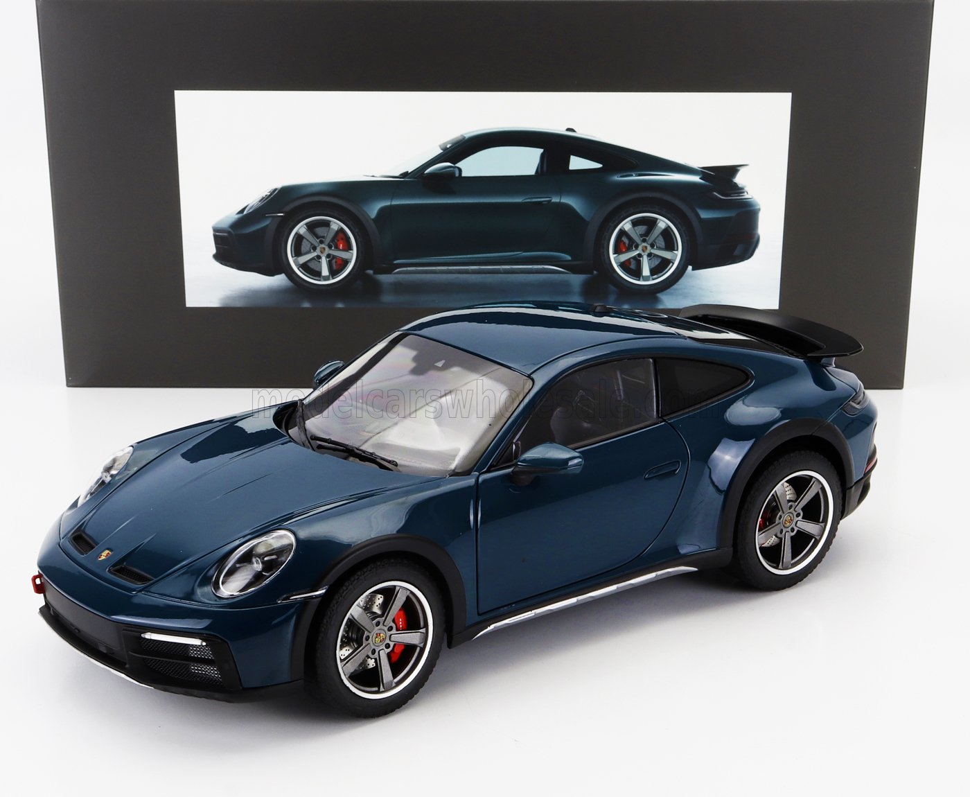 NOREV - 1/18 - PORSCHE - 911 992 DAKAR COUPE 2023 - FJORD BLUE GREEN