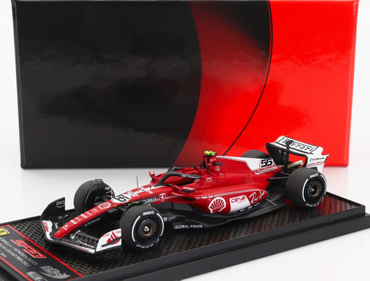 BBR-MODELS - 1/43 - FERRARI - F1 SF-23 TEAM SCUDERIA FERRARI N 55 LAS VEGAS USA GP 2023 CARLOS SAINZ - RED WHITE BLACK