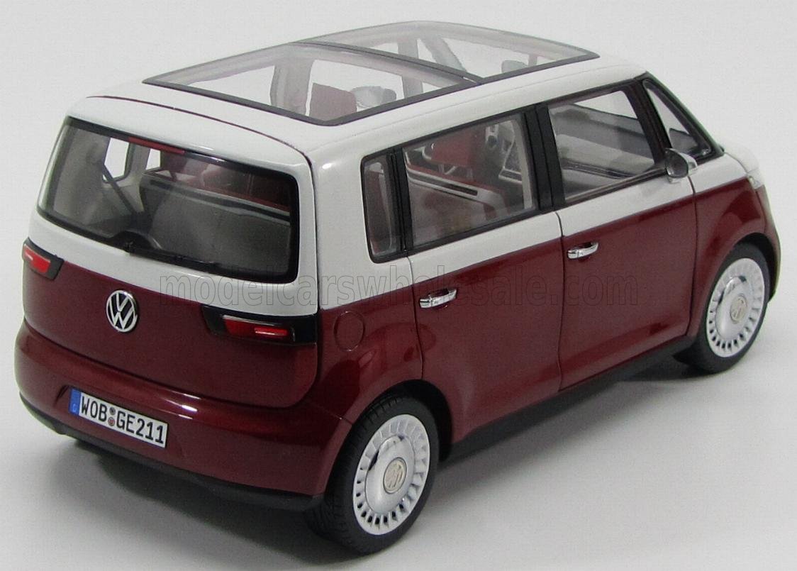 NOREV - 1/18 - VOLKSWAGEN - BULLI MINIBUS CONCEPT MOTORSHOW GENEVE 2011 - RED MET WHITE