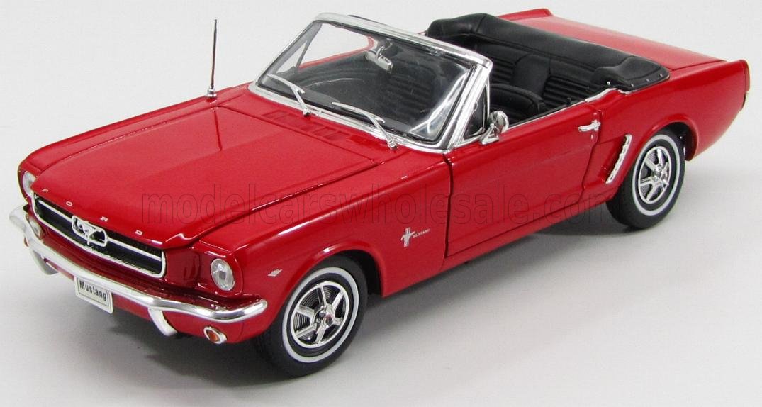 WELLY - 1/18 - FORD USA - MUSTANG CABRIOLET 1964 - RED