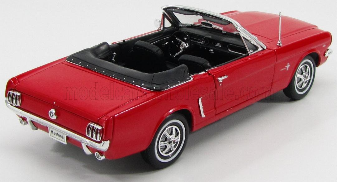 WELLY - 1/18 - FORD USA - MUSTANG CABRIOLET 1964 - RED