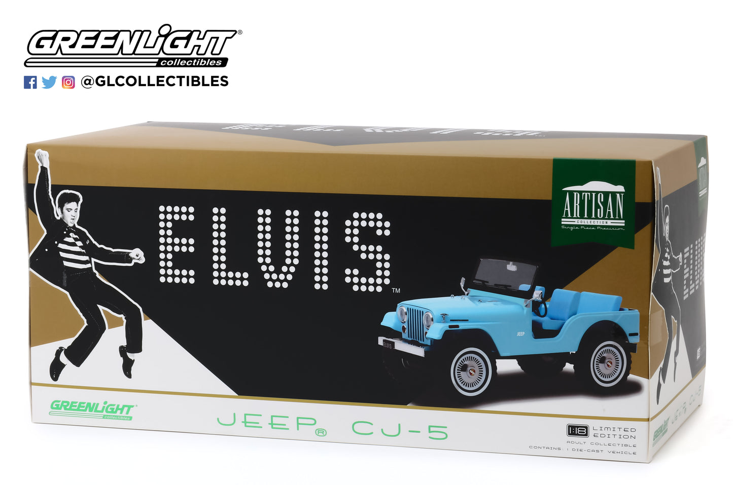 Greenlight Jeep CJ-5 - Elvis Presley (1935-77)