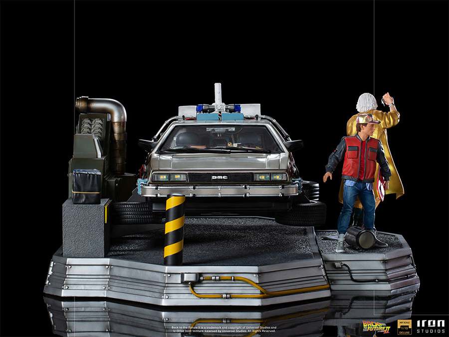 Iron Studios - Bttf 2 delorean full dlx set 1/10 art st