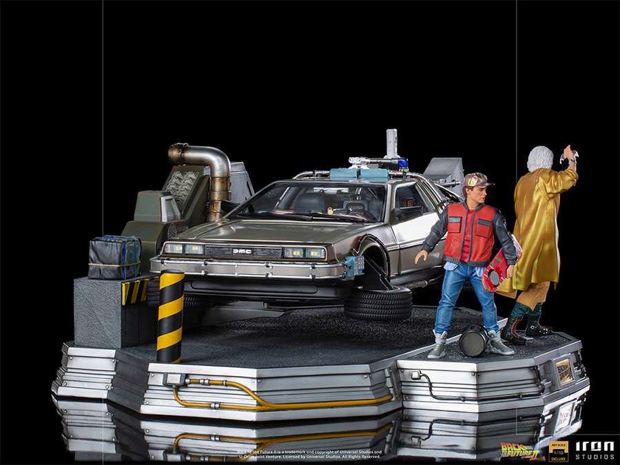 Iron Studios - Bttf 2 delorean full dlx set 1/10 art st