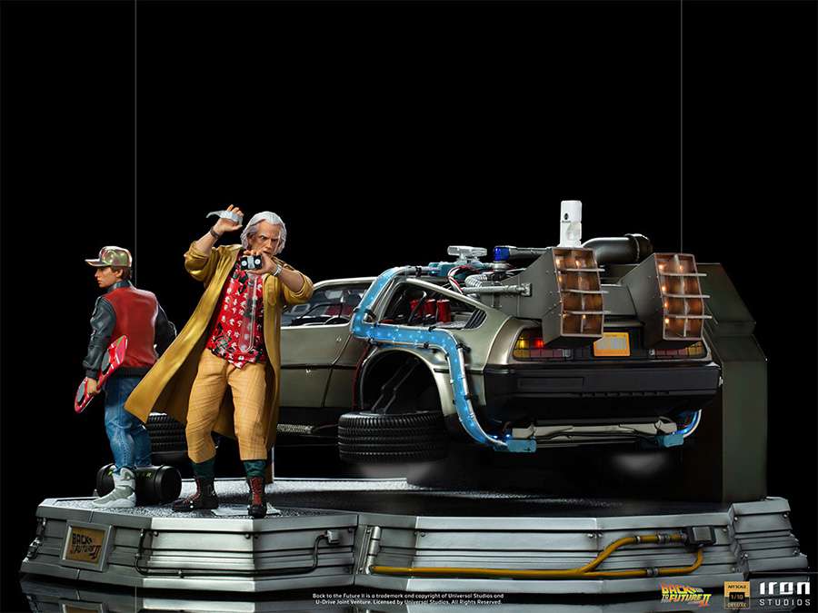 Iron Studios - Bttf 2 delorean full dlx set 1/10 art st