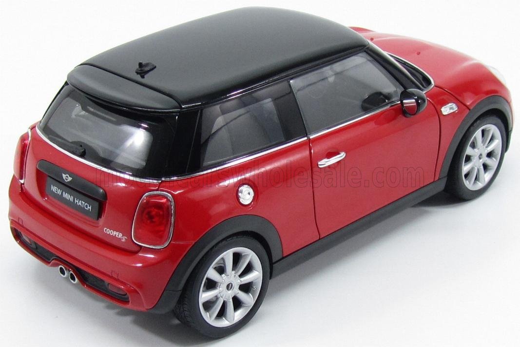 WELLY - 1/18 - MINI - COOPER HATCH 2-DOOR 2015 - RED BLACK