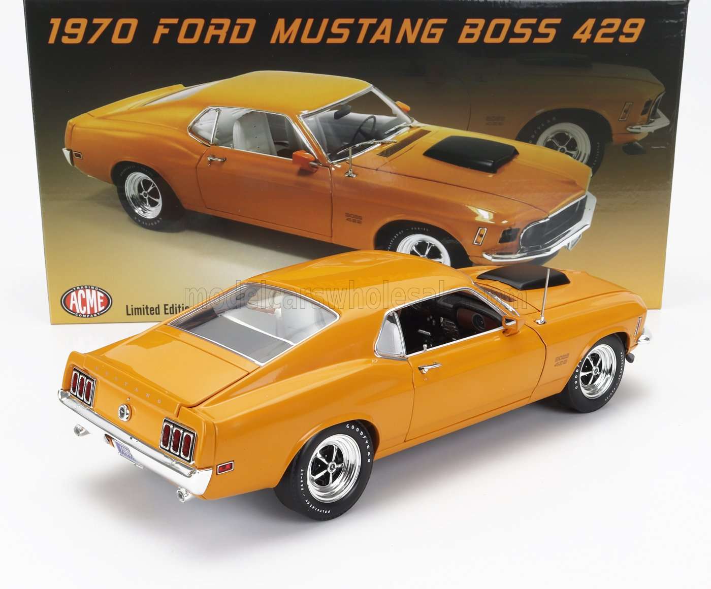 ACME-MODELS - 1/18 - FORD USA - MUSTANG BOSS 429 COUPE 1970 - ORANGE 1/18 modellino da collezione 150 lacasadelmodellismo