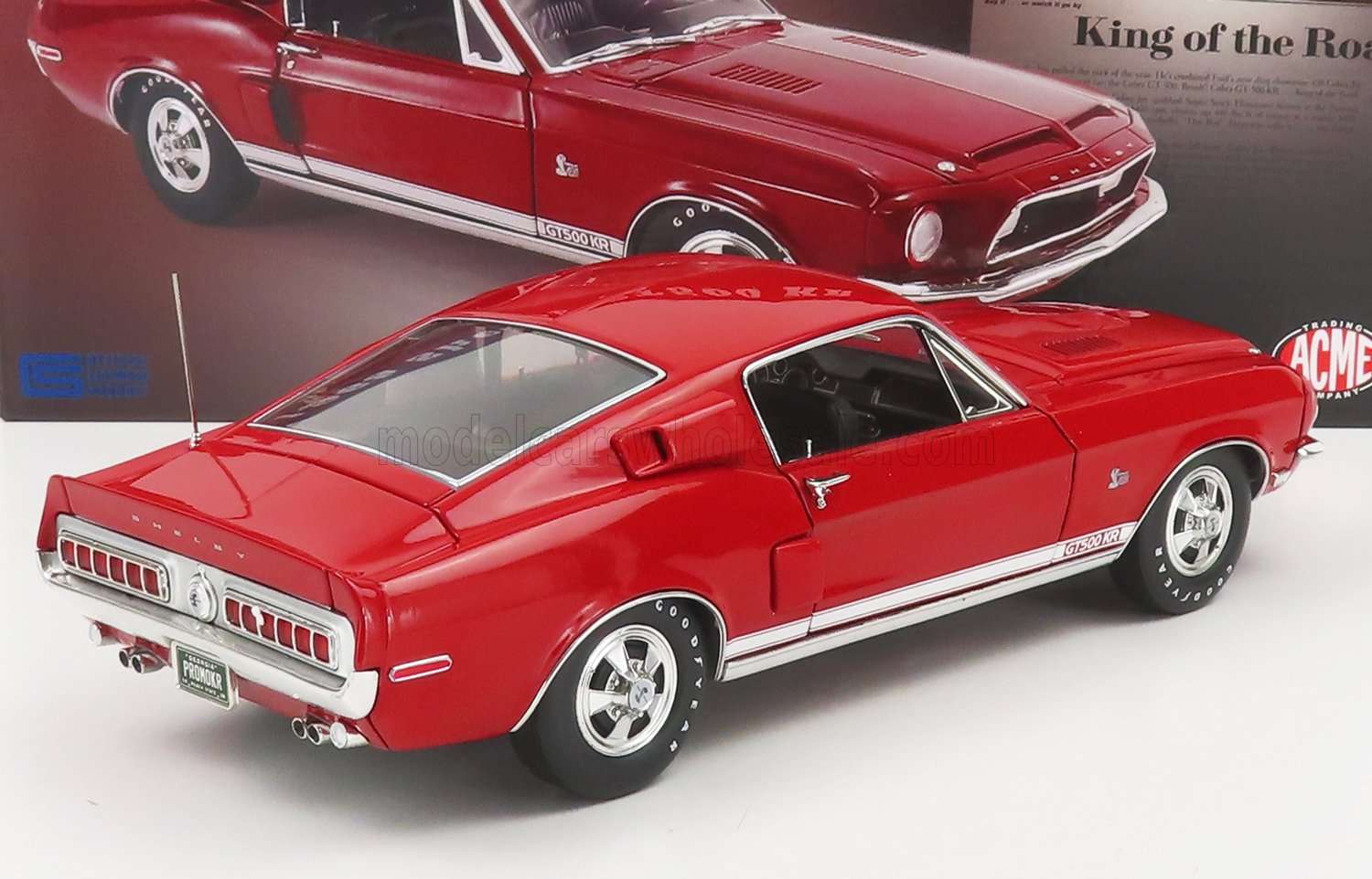 ACME-MODELS - 1/18 - FORD USA - MUSTANG SHELBY GT500 KR COUPE 1968 - RED 1/18 modellino da collezione 179 lacasadelmodellismo