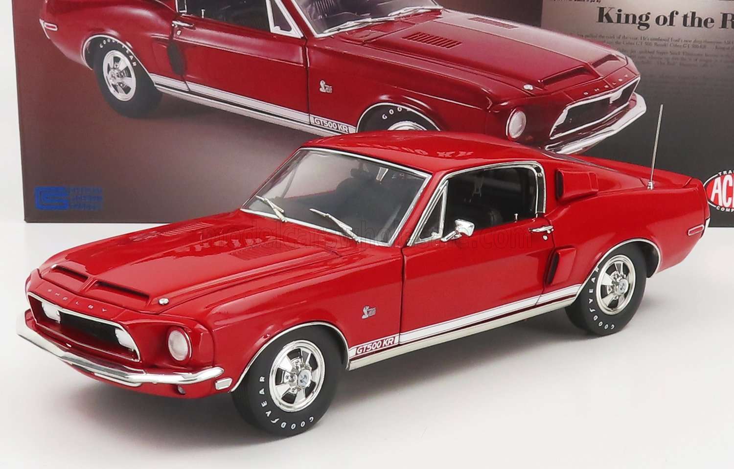 ACME-MODELS - 1/18 - FORD USA - MUSTANG SHELBY GT500 KR COUPE 1968 - RED 1/18 modellino da collezione 179 lacasadelmodellismo