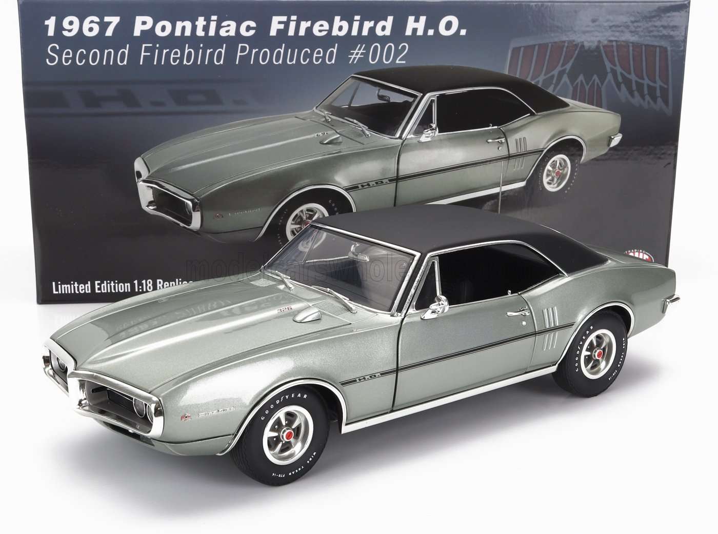 ACME-MODELS - 1/18 - PONTIAC - FIREBIRD COUPE 1967 - SILVER MATT BLACK 1/18 modellino da collezione 154 lacasadelmodellismo