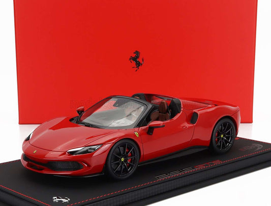 BBR-MODELS - 1/18 - FERRARI - 296 GTS SPIDER 2022 - CON VETRINA - WITH SHOWCASE - ROSSO CORSA 322 - RED 1/18 modellino da collezione 430 lacasadelmodellismo