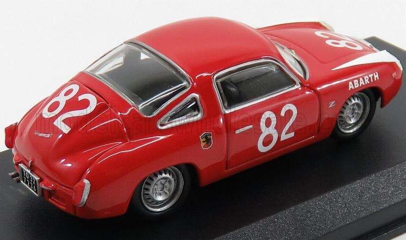 BEST-MODEL - 1/43 - FIAT - 850 ABARTH ZAGATO N 82 WINNER 500km NURBURGRING 1960 CASTELLINA - VINATIER - RED WHITE 1/43 1/43 modellino da collezione 53 lacasadelmodellismo