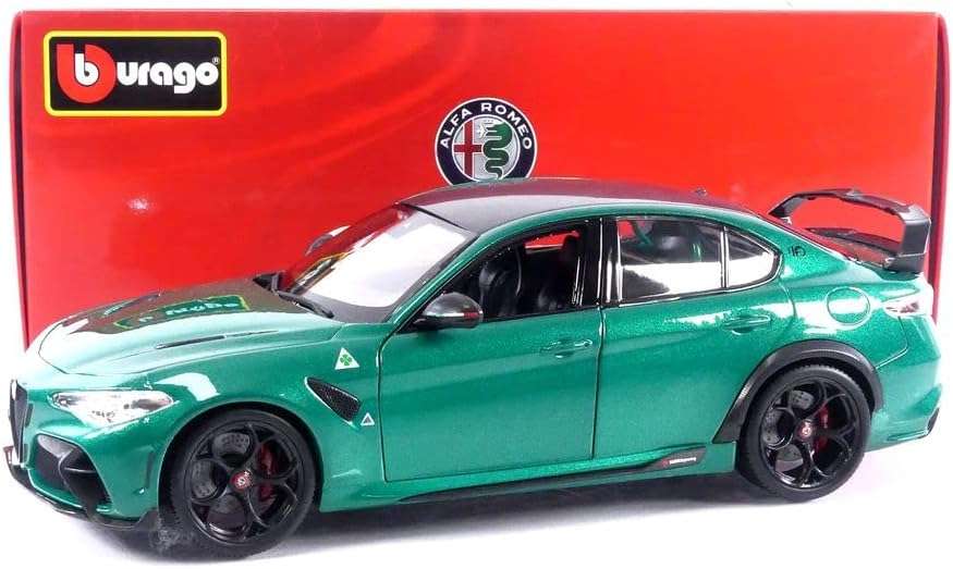 BURAGO - 1/18 - ALFA ROMEO - GIULIA GTAm 2020 - VERDE MONTREAL - GREEN MET 1/18 modellino da collezione 69 lacasadelmodellismo