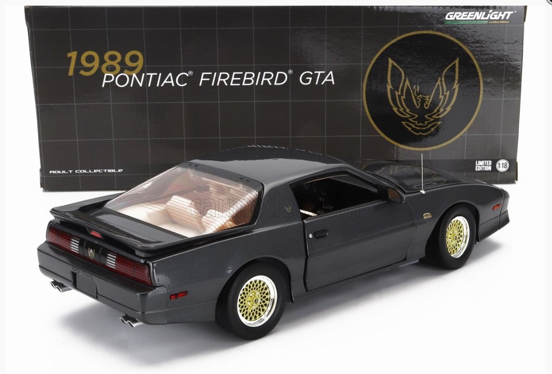 GREENLIGHT - 1/18 - PONTIAC - FIREBIRD TRANS AM GTA 1989 - GREY MET