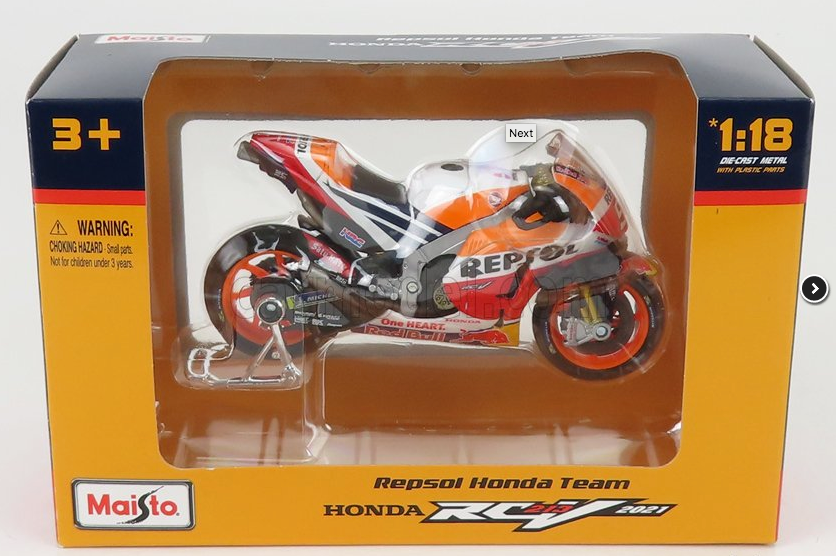 MAISTO - HONDA - RC213V REPSOL HONDA TEAM N 93 MOTOGP 2021 MARC MARQUEZ