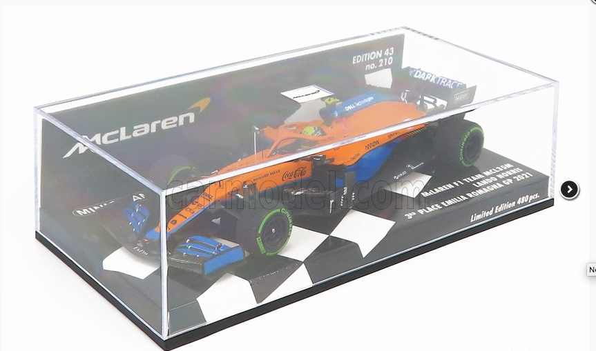 MINICHAMPS - McLAREN - F1 MCL35L MERCEDES M12 EQ POWER+ TEAM MCLAREN N 4 3rd EMILIA ROMAGNA ITALY GP 2021 LANDO NORRIS