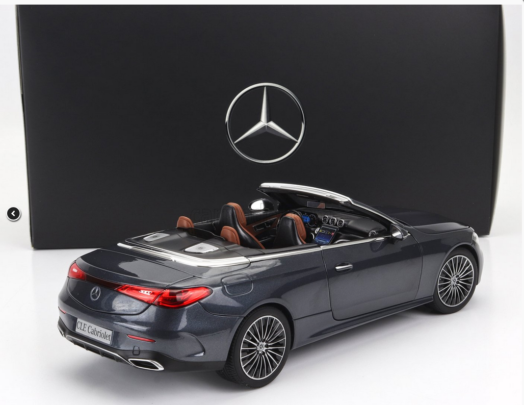 NOREV - 1/18 - MERCEDES BENZ - CLE-CLASS CABRIOLET (A236) AMG LINE 2024 - GRAPHITE GREY BLACK