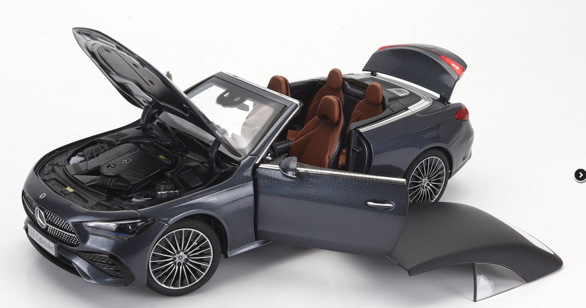 NOREV - 1/18 - MERCEDES BENZ - CLE-CLASS CABRIOLET (A236) AMG LINE 2024 - GRAPHITE GREY BLACK