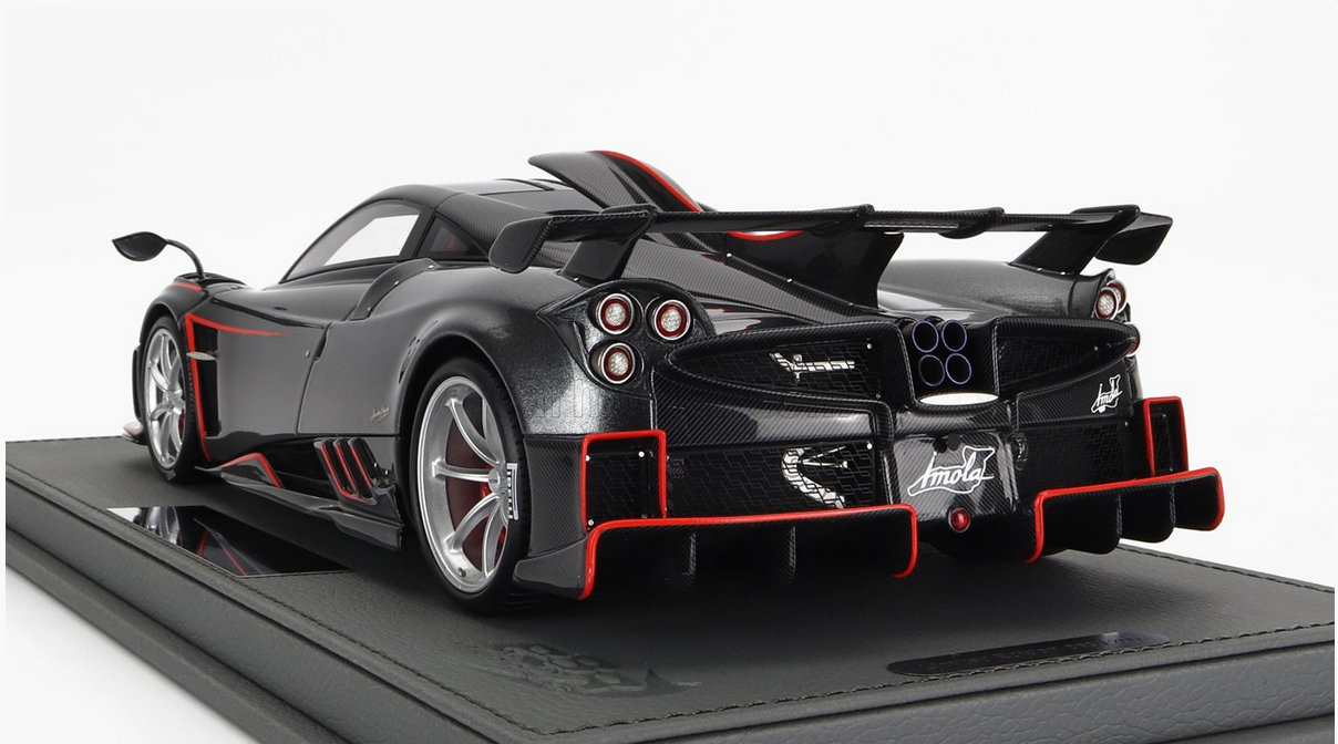 BBR-MODELS - 1/18 - PAGANI - IMOLA 2020 - CON VETRINA - WITH SHOWCASE - DARK GREY MET RED