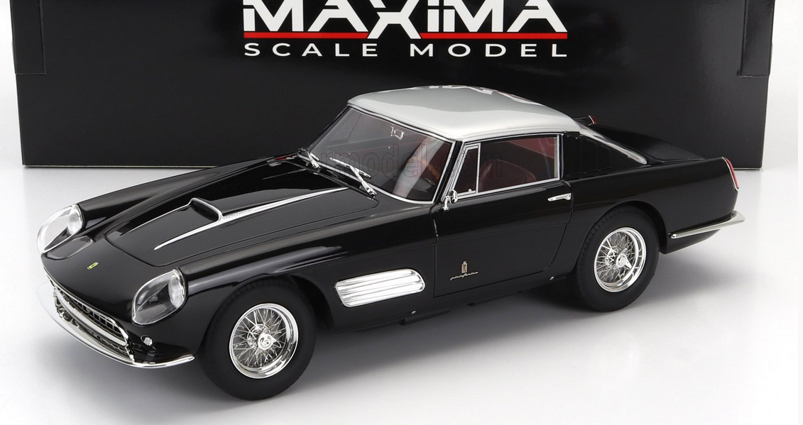 MAXIMA - 1/18 - FERRARI - 410 SUPERAMERICA III SERIES PININFARINA COUPE 1958 - BLACK SILVER